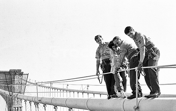Brooklyn Bridge Rescue Manhattan Side 1970