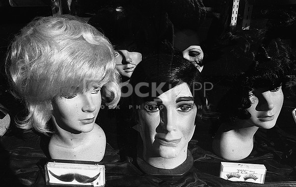 Wigs in Midtown Manhattan Store 1970